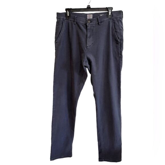 FAHERTY Navy Stretch Terry Chino Pant Size 32X32 - Picture 2 of 14